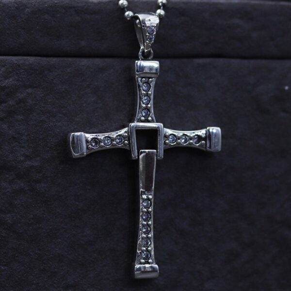 Sterling Silver Fast & Furious 8 Cross Necklace