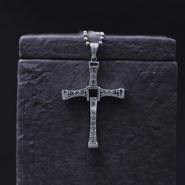 Sterling Silver Fast & Furious 8 Cross Necklace