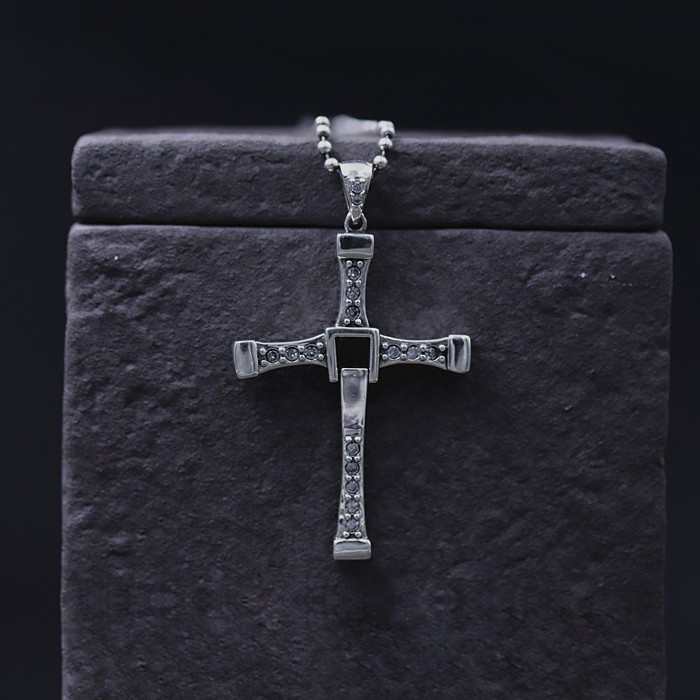 Buy SANNIDHI® Silver Dominic Torettos Cross Pendant Necklace The Fast and  the Furious Titanium Steel Cross Neck Pendant Jewelry for Men and Boys at  Amazon.in