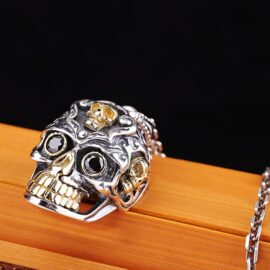 Sterling Silver Sugar Skull Pendant Necklace