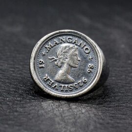 Sterling Silver Queen Elizabeth II Portrait Coin Ring