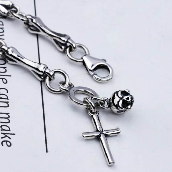 Skeleton Bones Cross Bracelet