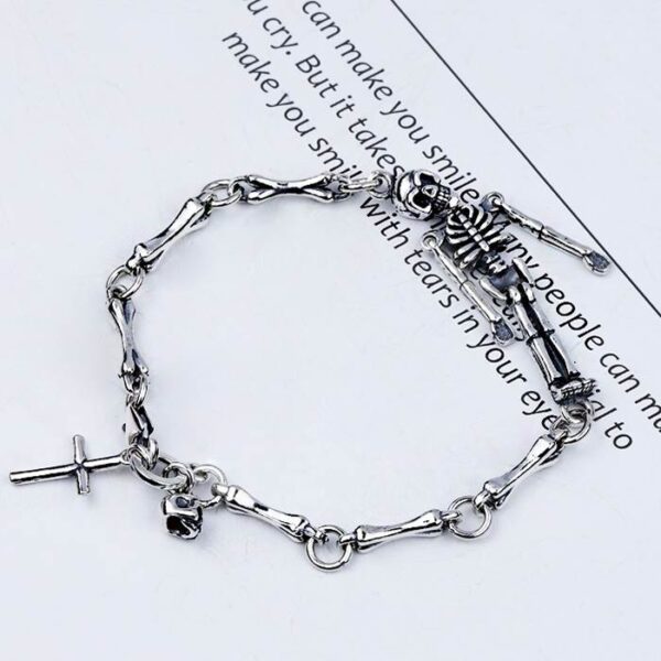 Skeleton Bones Cross Bracelet