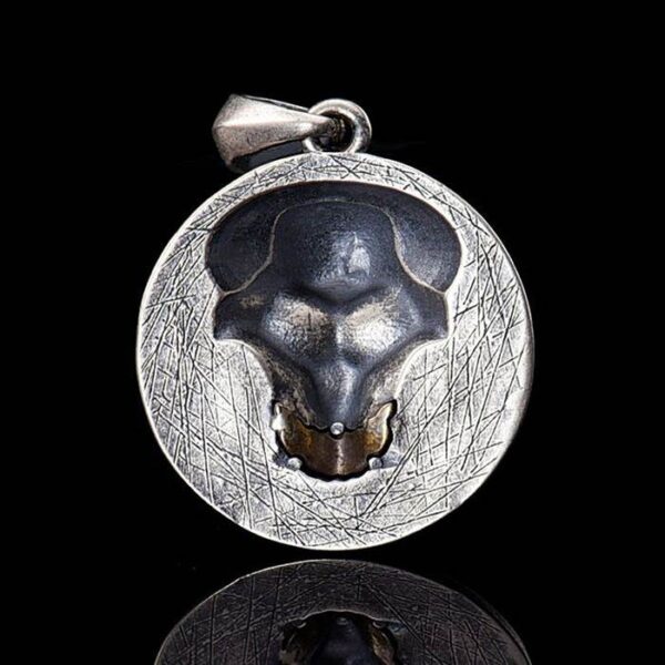 Sterling Silver Grim Reaper Skull Pendant Necklace