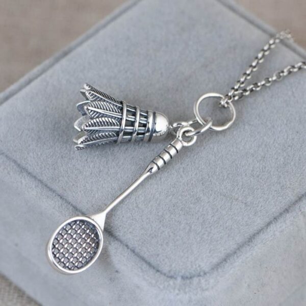 Badminton Racket Pendant Necklace