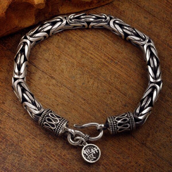 Silver Byzantine Chain Bracelet