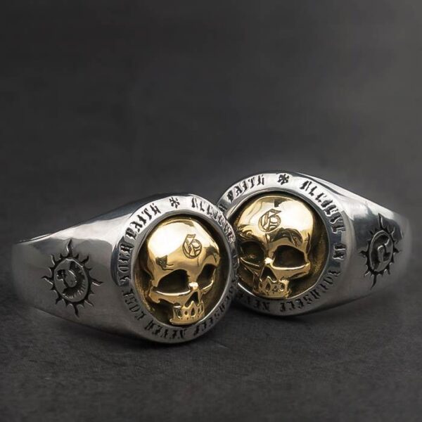 Silver Vintage Skull Ring