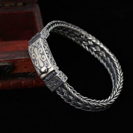 Sterling Silver Bold Wheat Chain Bracelet