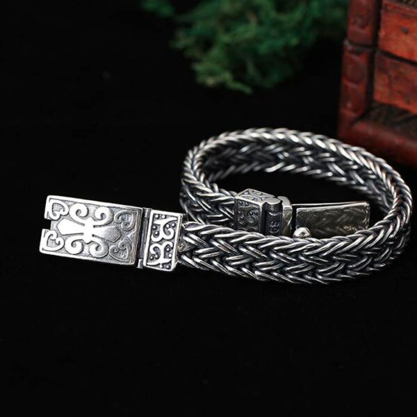 Sterling Silver Bold Wheat Chain Bracelet