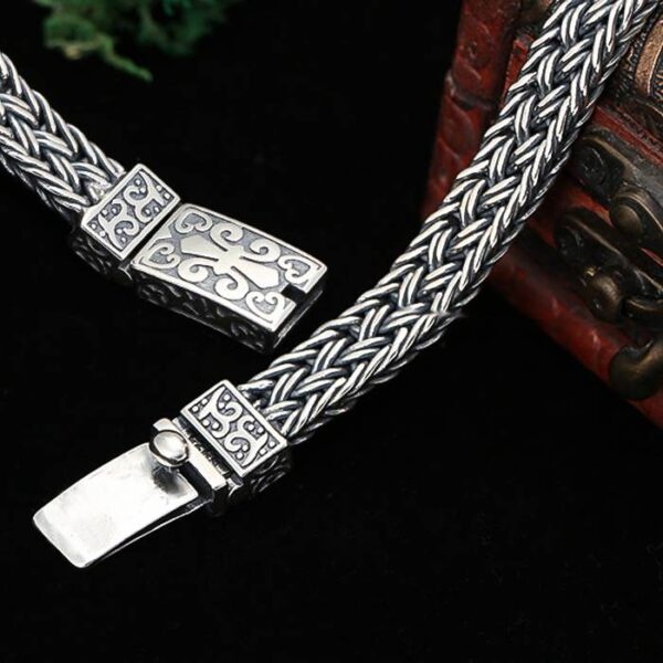 Sterling Silver Bold Wheat Chain Bracelet
