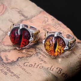 Sterling Silver Evil Dragon Eye Ring