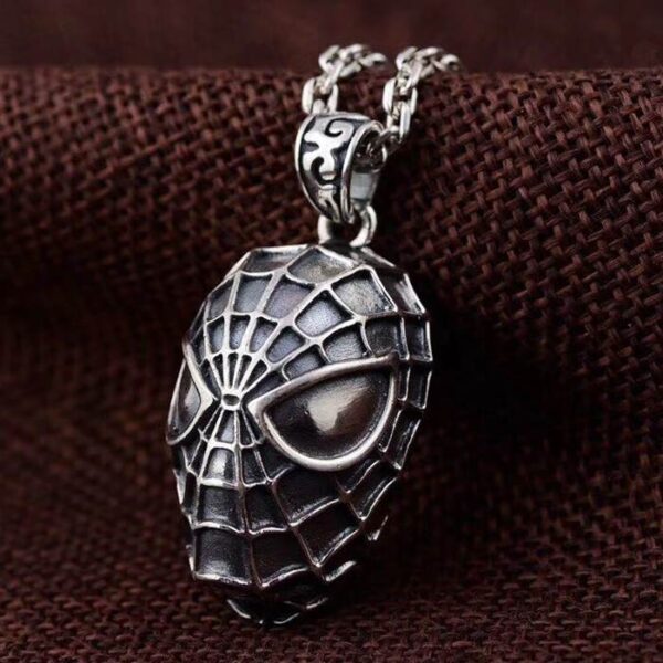 Sterling Silver Spiderman Pendant necklace