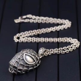 Sterling Silver Spiderman Pendant necklace