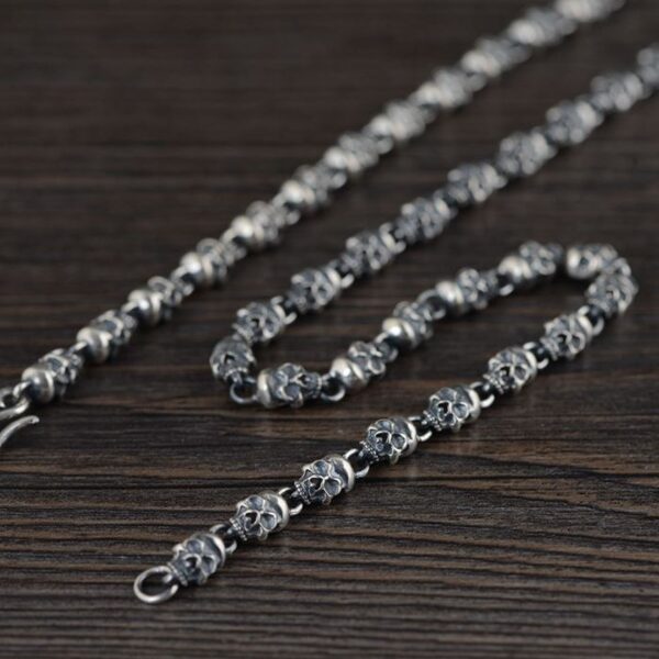 All Skull Links Chain Necklace