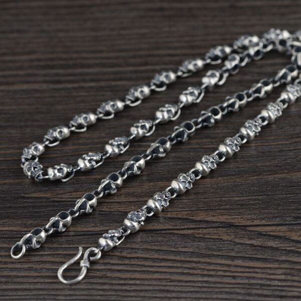 All Skull Links Chain Necklace