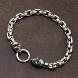 Maltese Cross Skull Chain Bracelet