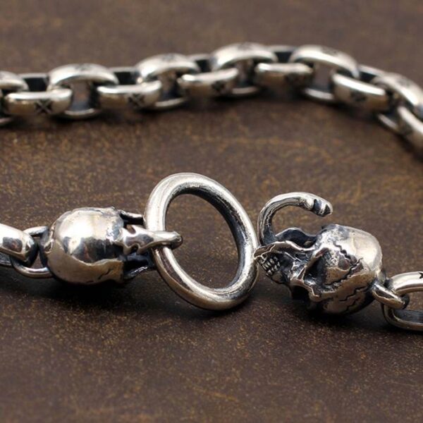 Maltese Cross Skull Chain Bracelet