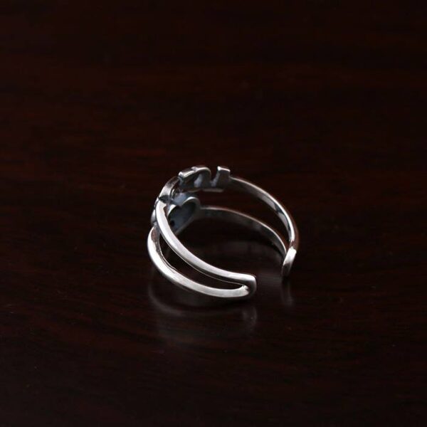 Elegant Sterling Silver Love Heart Ring