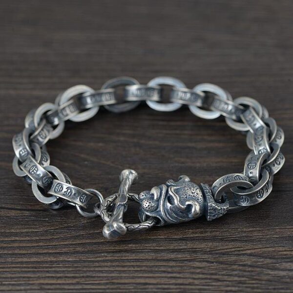 Bulldog With Chain Links Bracelet