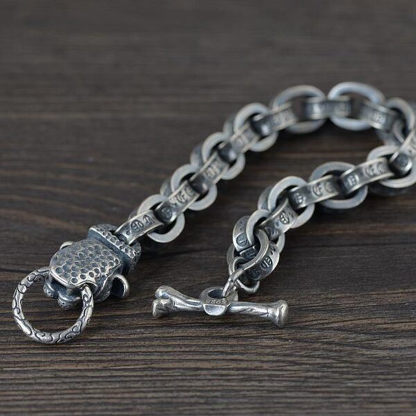 Bulldog With Chain Links Bracelet