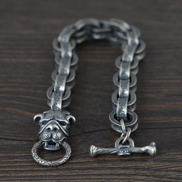 Bulldog With Chain Links Bracelet
