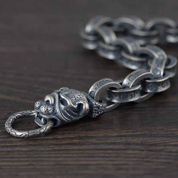 Bulldog With Chain Links Bracelet