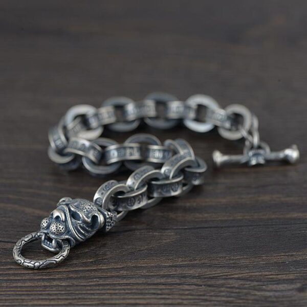 Bulldog With Chain Links Bracelet