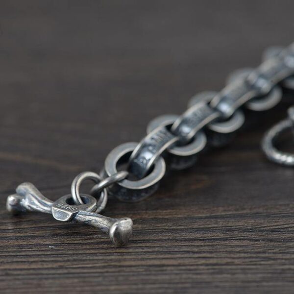 Dragon Head Oval Chain Links Bracelet