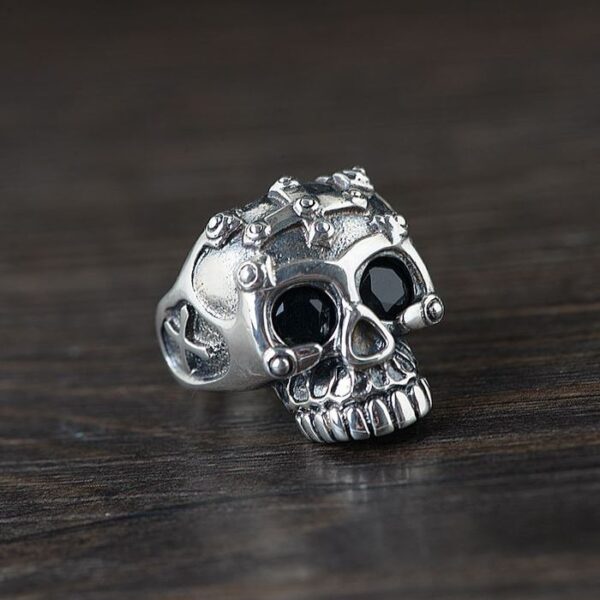 Lords Prayer Skull Ring with Cross