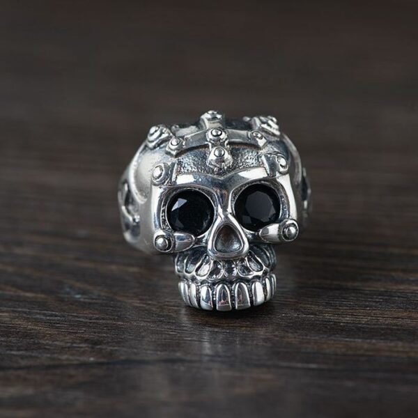 Lords Prayer Skull Ring with Cross