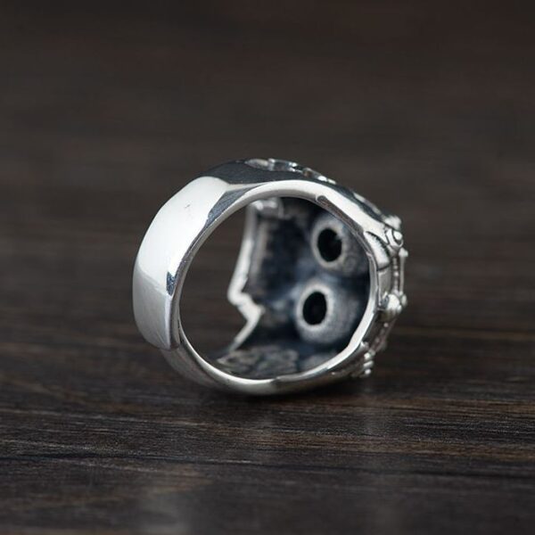 Lords Prayer Skull Ring with Cross