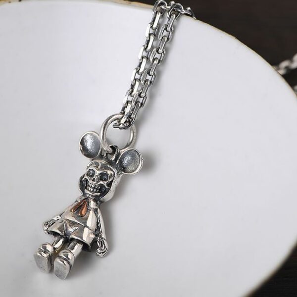 Mickey Mouse Skull Pendant Necklace