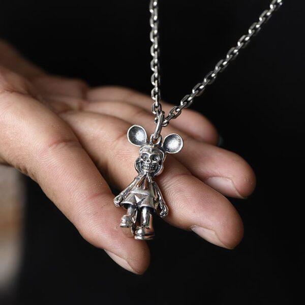 Mickey Mouse Skull Pendant Necklace