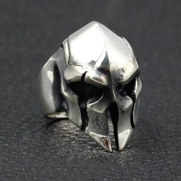 Spartan Warrior Mask Ring