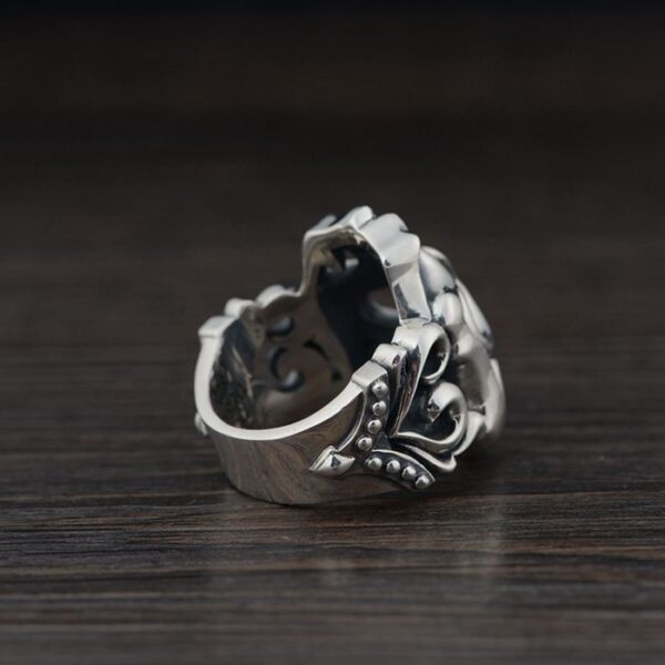 Sterling Silver Openwork Skull Ring