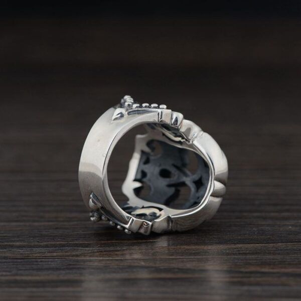 Sterling Silver Openwork Skull Ring