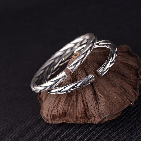 990 Fine Silver Woven Cuff Bracelet