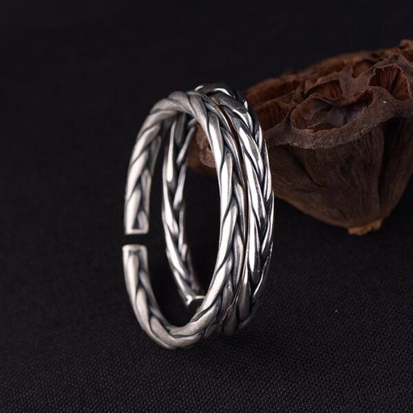 990 Fine Silver Woven Cuff Bracelet