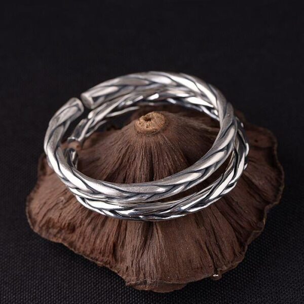 990 Fine Silver Woven Cuff Bracelet