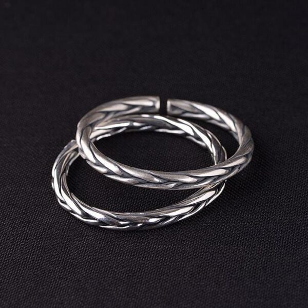 990 Fine Silver Woven Cuff Bracelet