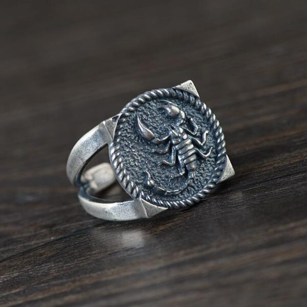 Mens Sterling Silver Scorpion Ring