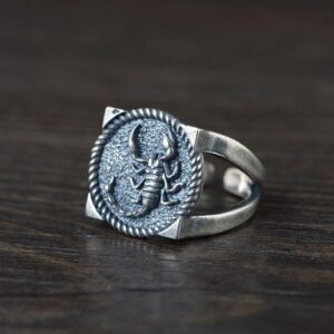 Mens Sterling Silver Scorpion Ring
