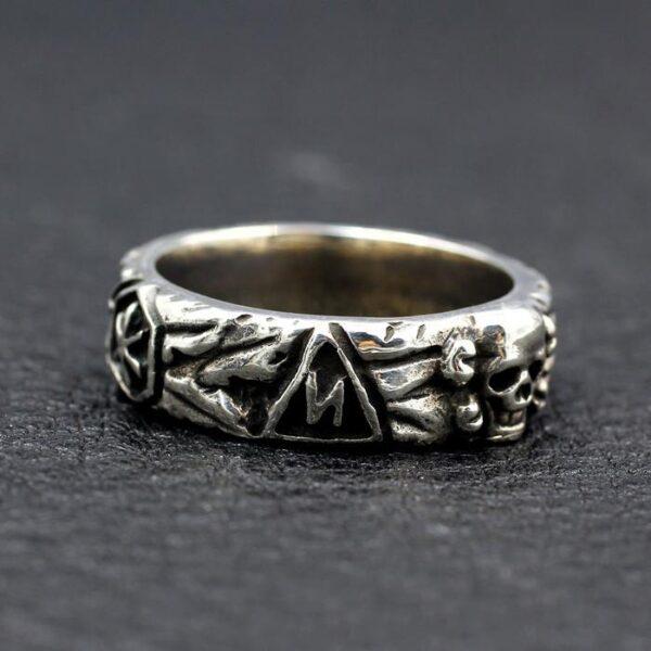 Sterling Silver Skull Band Ring