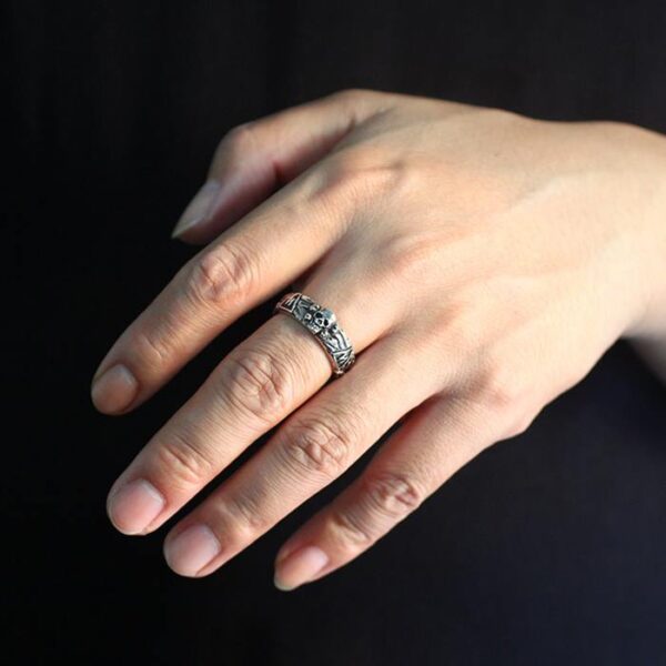 Sterling Silver Skull Band Ring