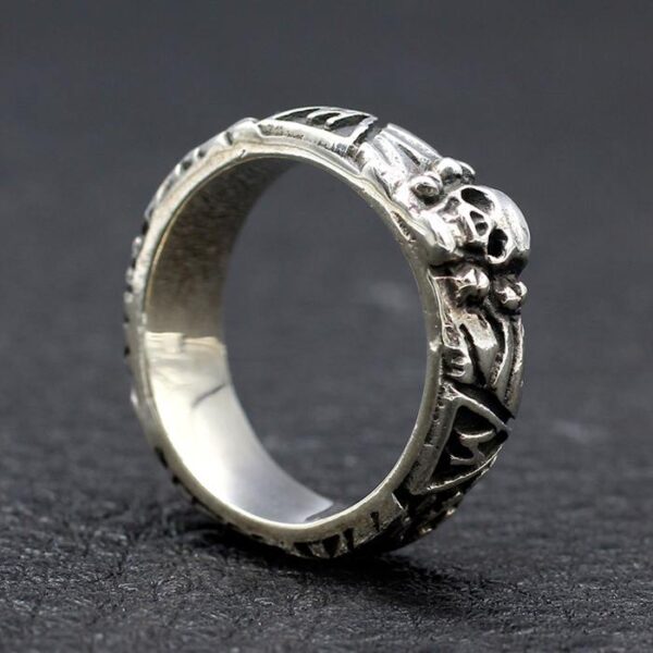 Sterling Silver Skull Band Ring