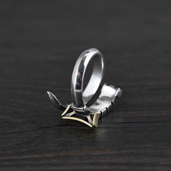 Mens Sterling Silver Sword Wrap Ring