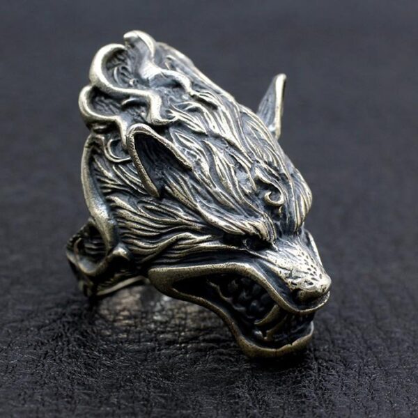 Wolf Head Ring