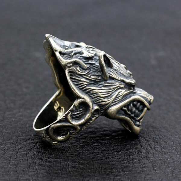 Wolf Head Ring