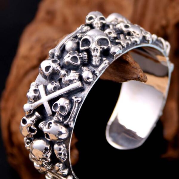 Multi-Skull Bangle Bracelet