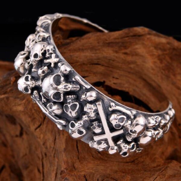 Multi-Skull Bangle Bracelet